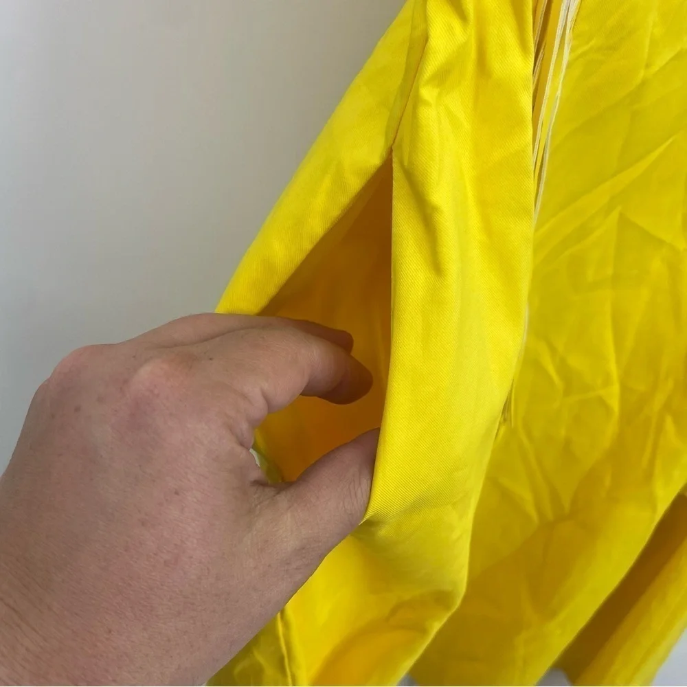 INC international concepts Fringe Trim Midi Dress,‎ Yellow Sz M